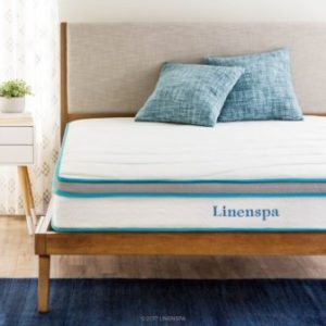 LinenSpa 8″ Memory Foam and Innerspring Hybrid Mattress