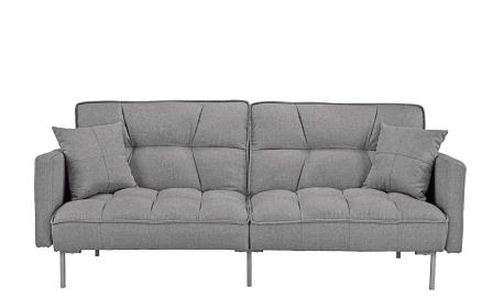 Modern Plush Tufted Linen Fabric Sleeper Futon by Divano Roma Furniture
