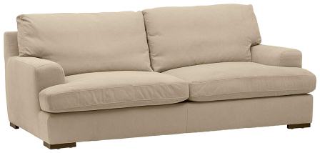 Stone & Beam Lauren Down Filled, Overstuffed Sofa, 89″W, Fawn