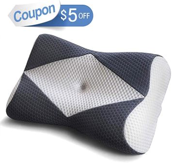 Standard size orthopedic cervical contour pillow by Mkicesky